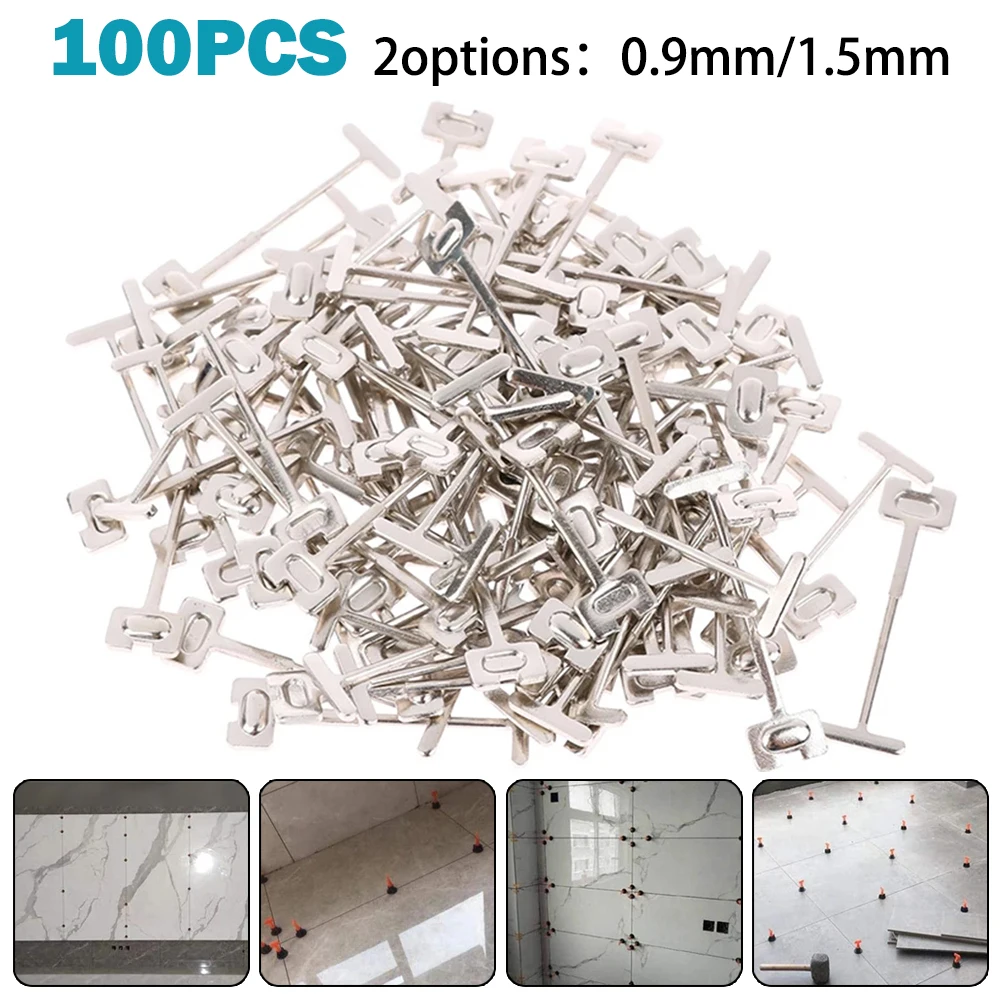 100Pcs 0.9mm Floor Wall Replace Steel Needle Nail For Tile Leveling System Ceramic Leveler Construction Tools