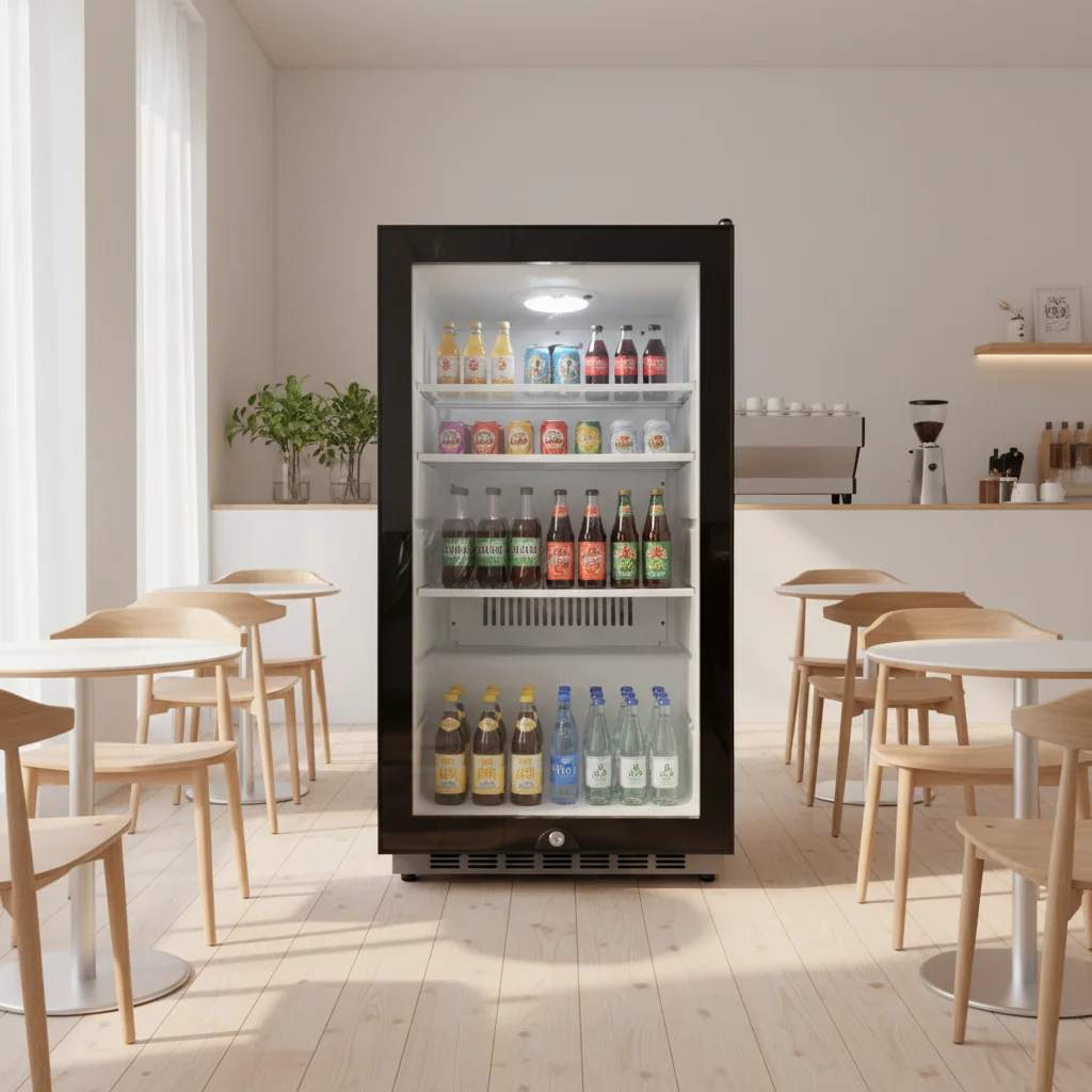 Customized 90L Ice Cream Display Refrigerator Portable Compressor Mini Fridge for Home