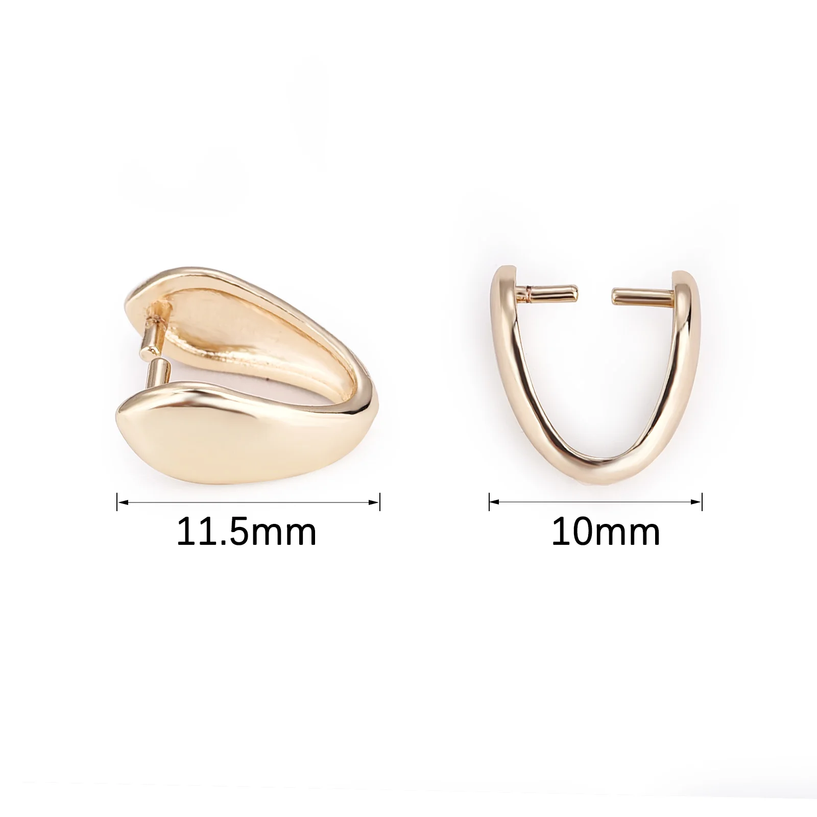 5/10pcs/lot 14K 18K Gold Color Pendant Pinch Bail Clips Melon Seeds Charm Clasps Connector Bulk For DIY Nacklace Making Findings