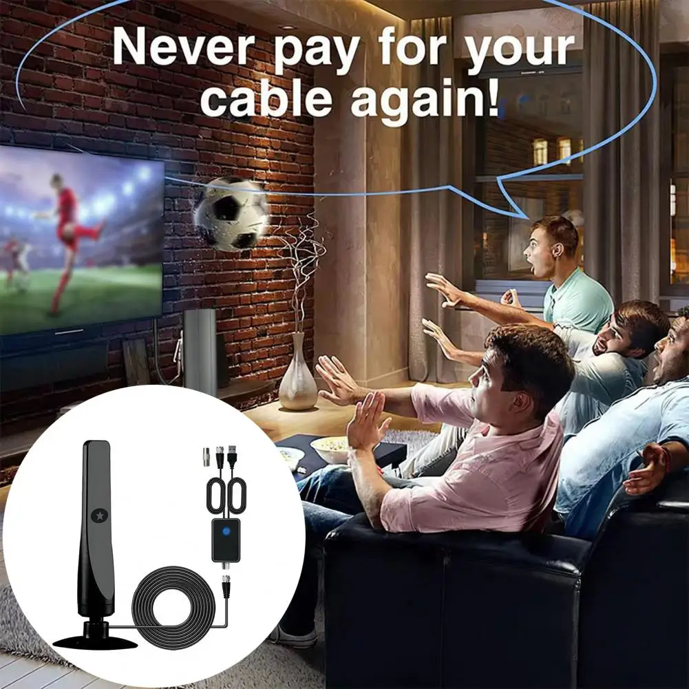 เครื่องขยายสัญญาณด้วยเสาอากาศดิจิตอลภายในอาคารกำลังสัญญาณเสาอากาศทีวีสูงสำหรับการรับสัญญาณ HDTV ช่วงกว้าง2023รุ่นที่อัพเกรดพร้อม520