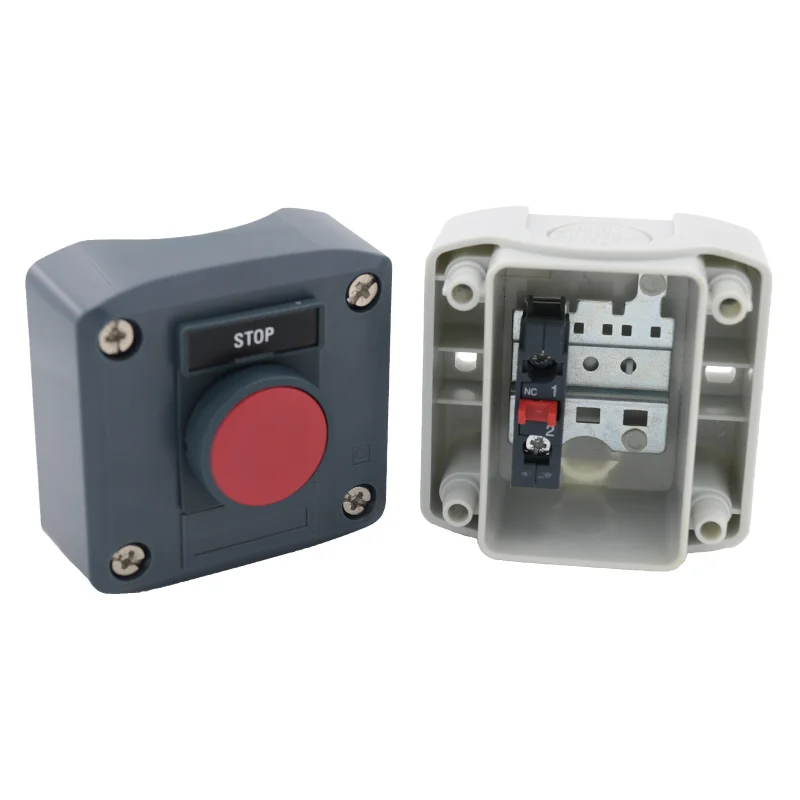 Waterproof Button Switch Control Box Station with Momentary Spring Return Push Button Switch IP65 SAL LA68H XALD101 XALD102