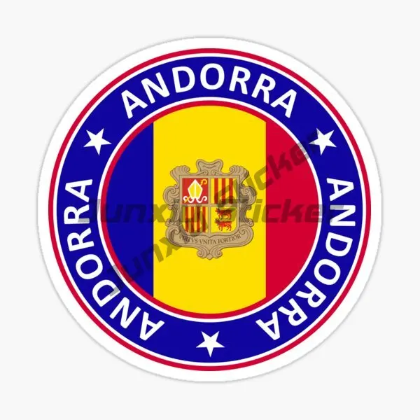 

Andorra AD Flag Map Emblem Sticker Laptop Motorcycle Helmet Truck Car Helmet Racing Room Customizable Decal