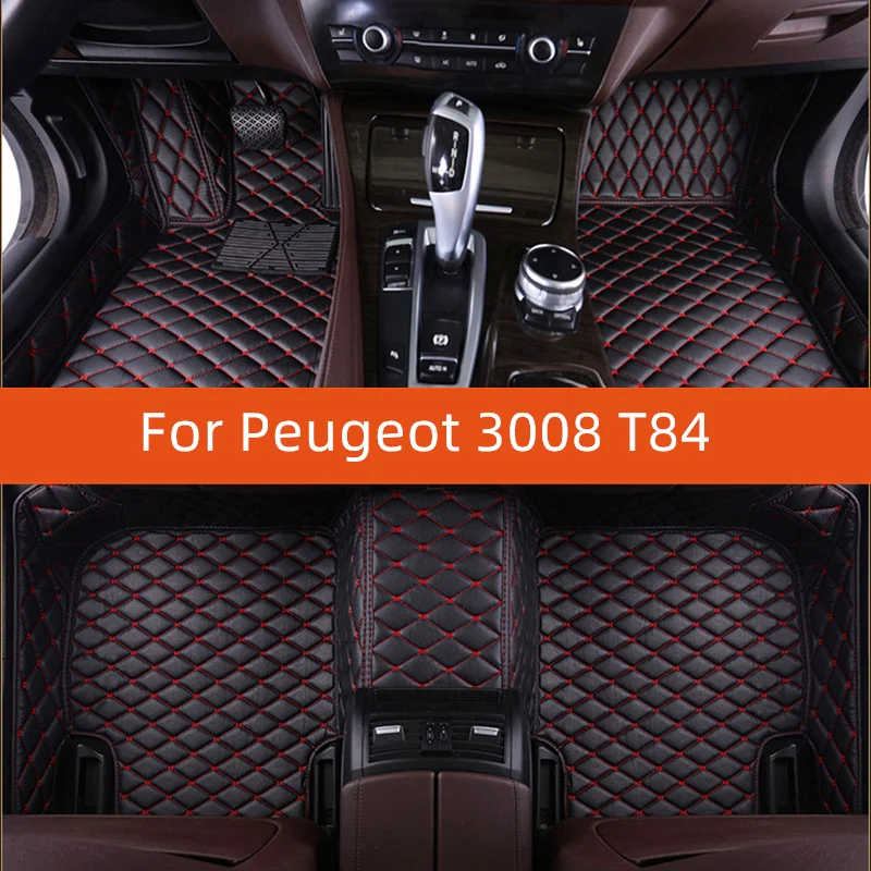

Custom Leather Car Floor Mat For Peugeot 3008 T84 2008 2009 2010 2011 2012 2013 2014 2015 2016 Car Mat Interior Accessories