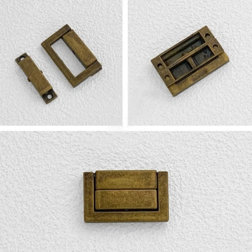 Alloy Material Box Hasp Latch Decorative Design Small Size Furniture Hardware Latch Metal Construction Box Clasp Buckle