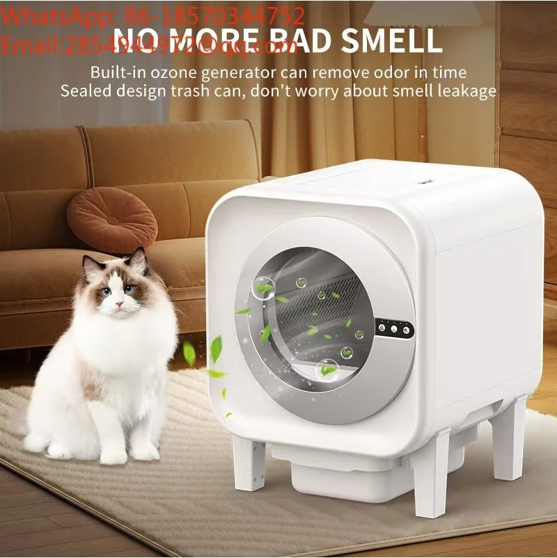 Smart Cat Litter Box Fully Enclosed Oversized Automatic Cat Toilet Self-cleaning and Deodorizing Cat Litter Box