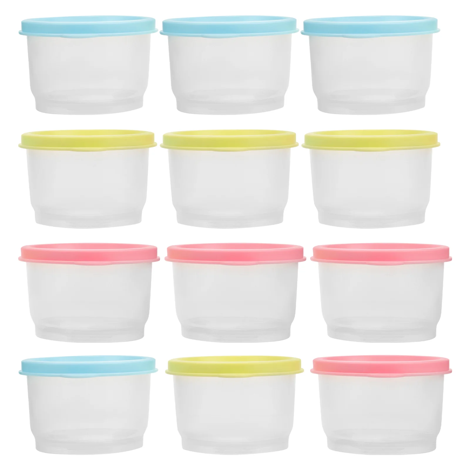 12 pcs Food Crisper Mini Storage Box Infant Microwave Oven Crisper for Baby Kids (Random Color 150m)