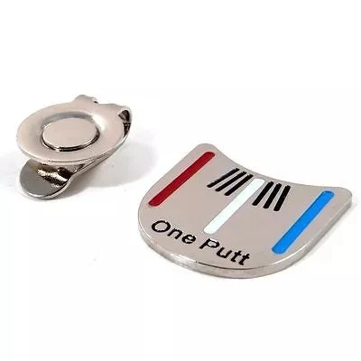 One Putt Golf Putting Alignment Aiming Tool Ball Marker with Magnetic Hat Clip wholesale