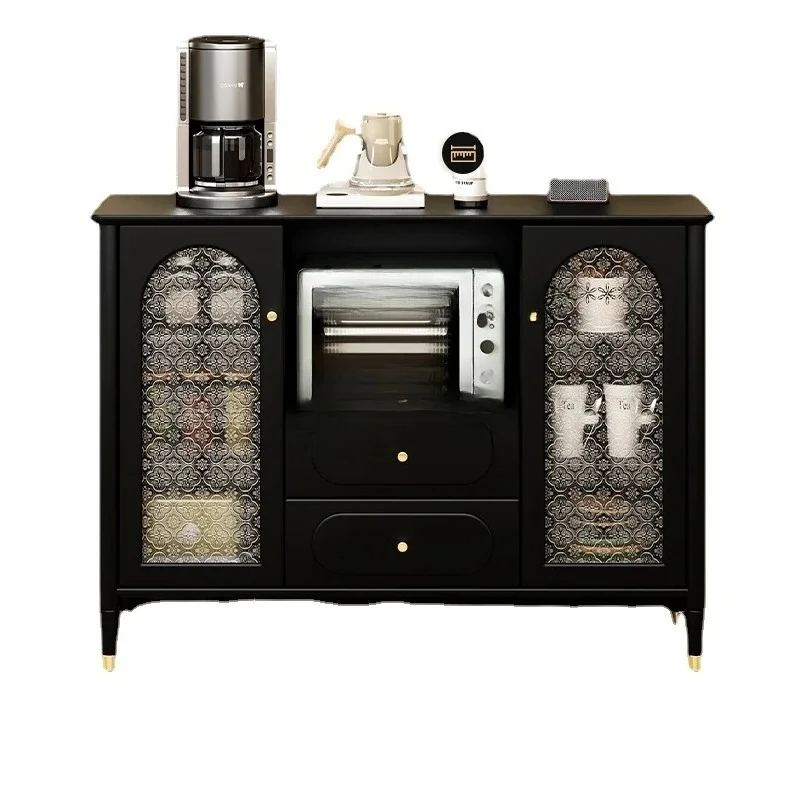

Винтажный шкаф-буфет из цельного дерева для гостиной, дома, черный шкафчик, чайный шкаф, шкаф для хранения