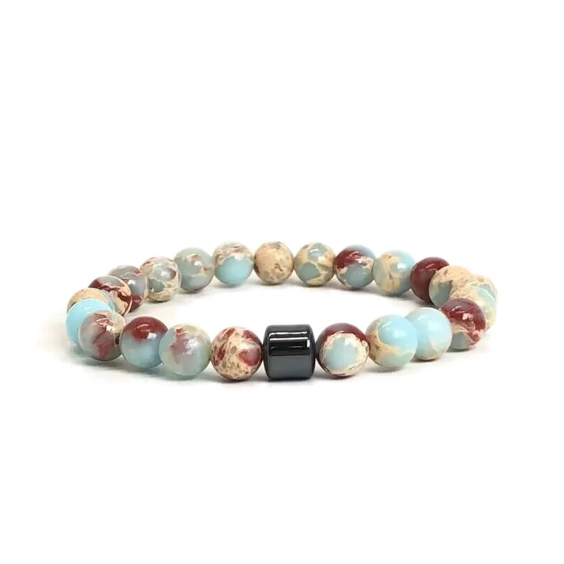 Beaded Bracelet 8mm Natural Stone Lava Tiger Eye Black Agate Matte Healing Beads Bangle Stretch Charm Yoga For Women Men Jewelry