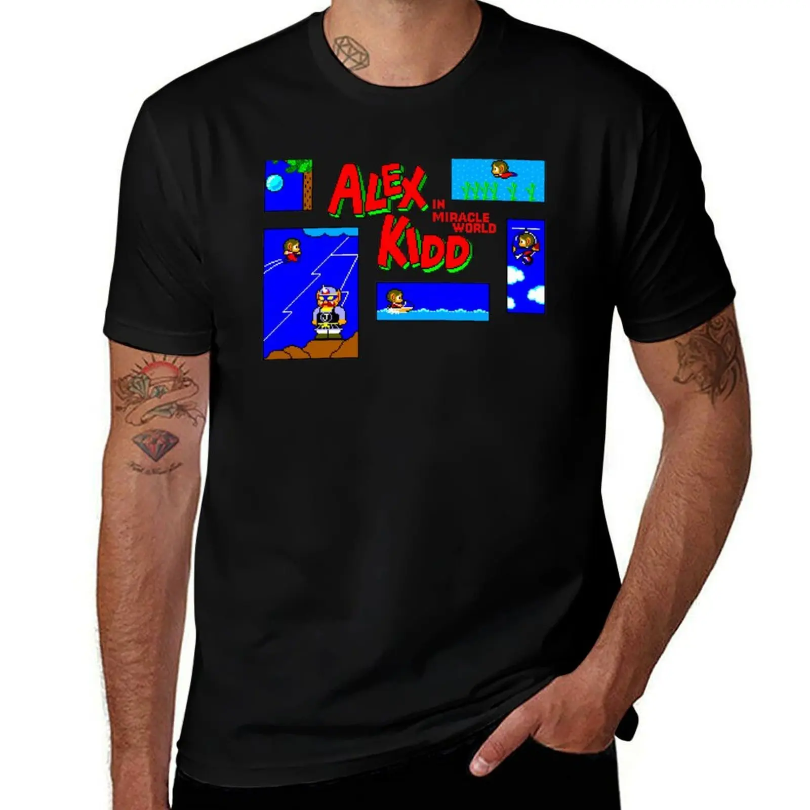 Alex Kidd in Miracle World - Title Screen T-Shirt Sun Block Outdoor T-Shirt