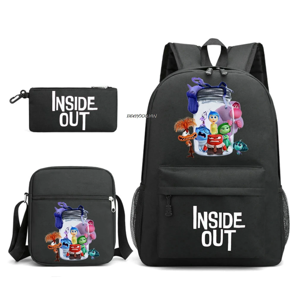 inside out2 Backpack Pencil Bag Cartoon Stitch Kindergarten Meal Case Boy Girl Shoulder Bag Children Schoolbag Gifts