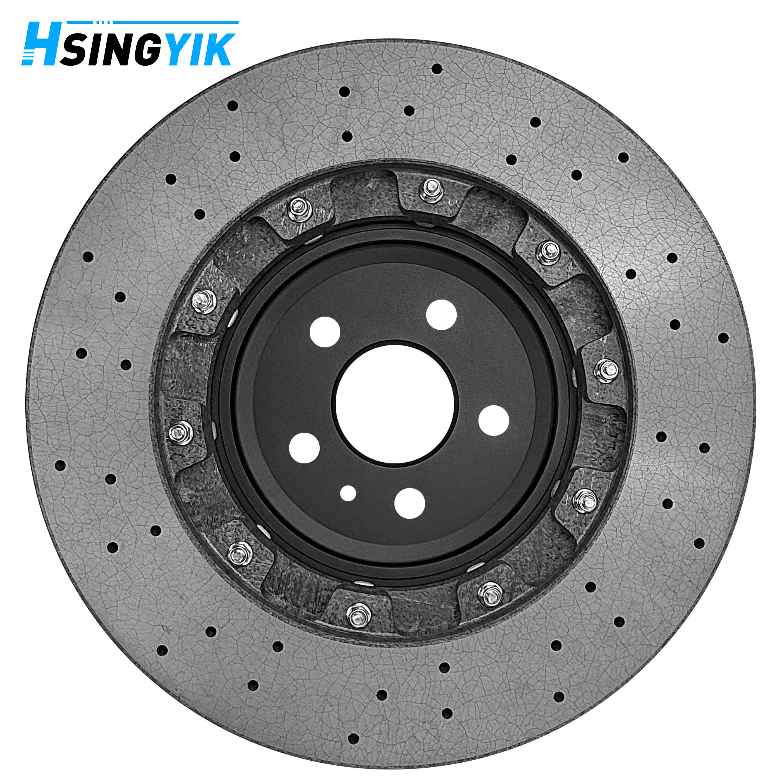 Hsingyik Front Carbon Fiber Ceramic Brake Disc For Audi TTRS OE 8S0615301E Size 370x34mm
