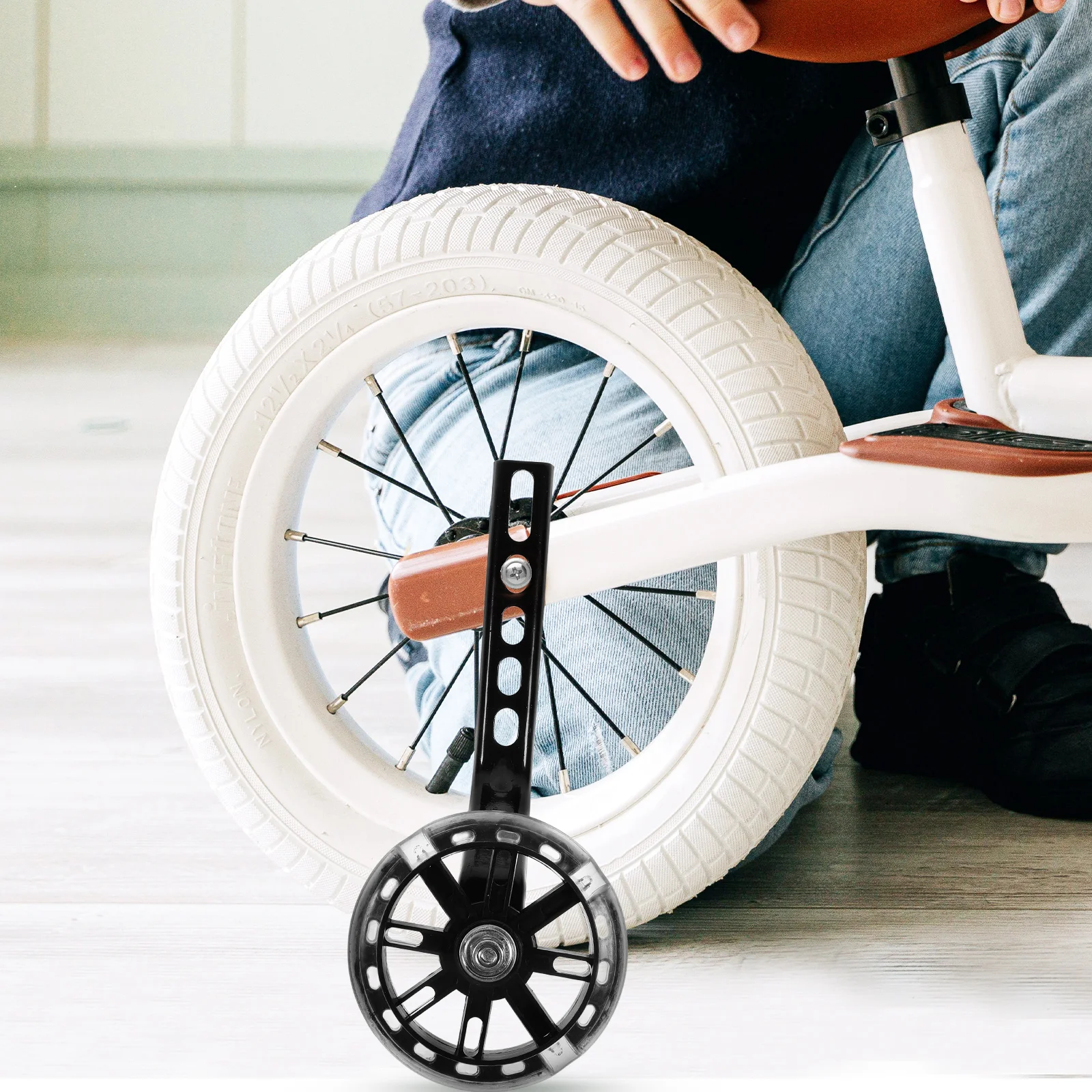 1Pair Replacement Bike Training Wheels Sturdy Aluminum Alloy Stabilizer for Kids Bike Balance Accessories Training Wheel