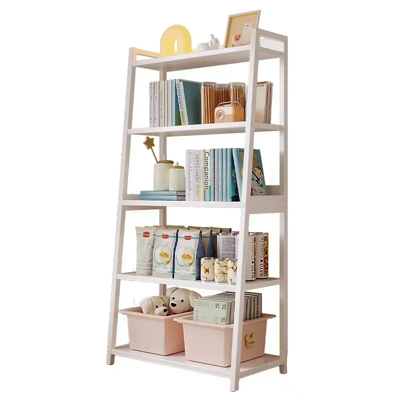 

Home Multi-layer Wrought Iron Storage Rack With Ins Style Minimalist Floor To Ceiling Storage Display Cabinet Trapezoidal Shelf