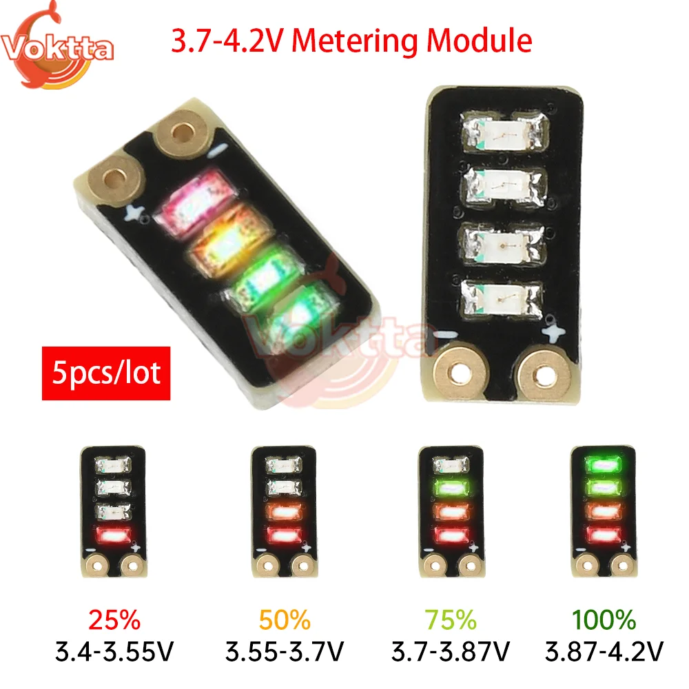 3.7-4.2V Metering Module Mini LED Battery Level Indicator 1 String Ternary Lithium Battery Capacity Board Power Display Module