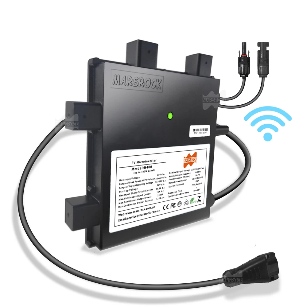 350W Solar Inverter Smart On Grid Micro Inverter 22-60VDC For 400W Solar Panel Power Generator System and 230VAC Home Grid
