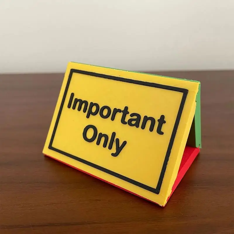 Lehrerschreibtisch „Do Not Disturb“-Schild, 3-seitige Anzeigeschilder, Konferenzraumschild, Schreibtischzubehör für geschäftliche Arbeit, Heimdekoration