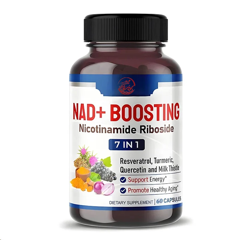 NAD+Nicotinamid Nucleoside NR, Trans Resveratrol Quercetin unterstützen Zellularenergie, Gesundheit, Alterung, 60 Kapseln