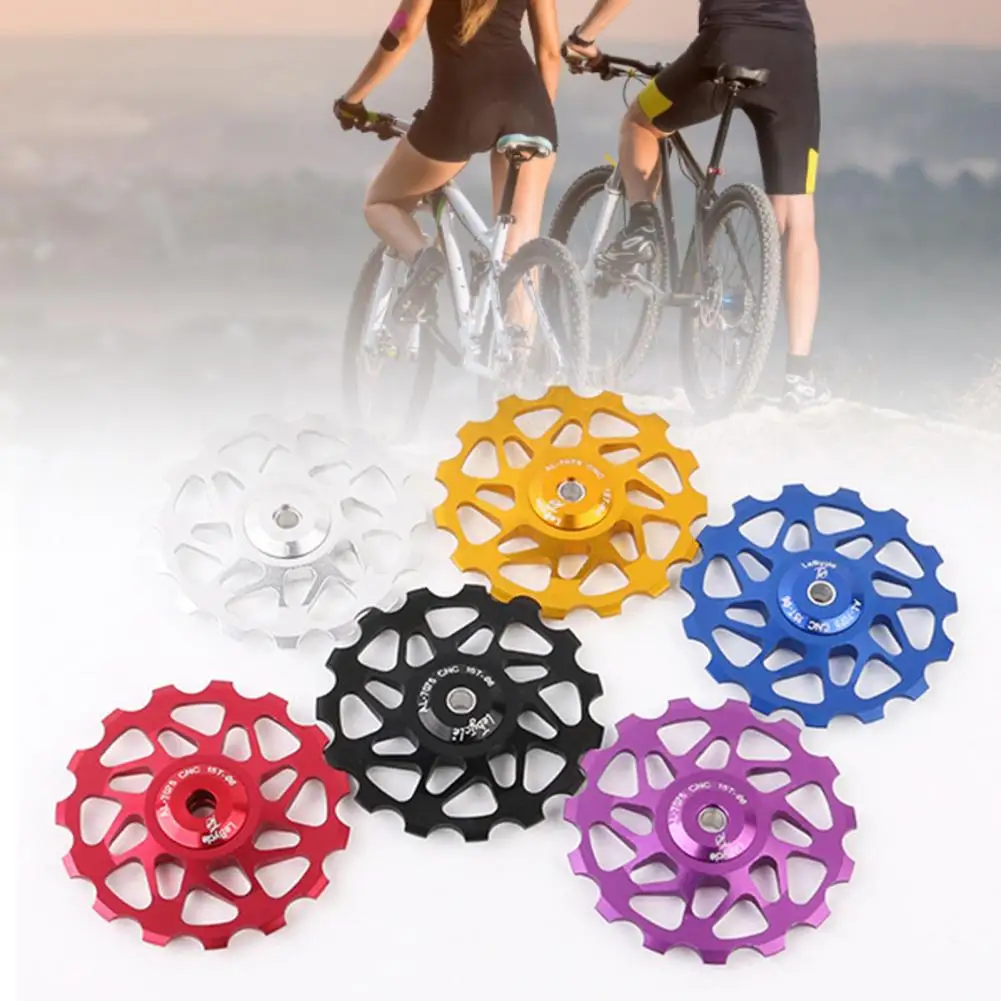 11T 13T 15T Bike Bearing Pulley Stable Rear Derailleur Wheel CNC Machining Reduce Friction Accessories Sturdy Bike Pulley Wheel