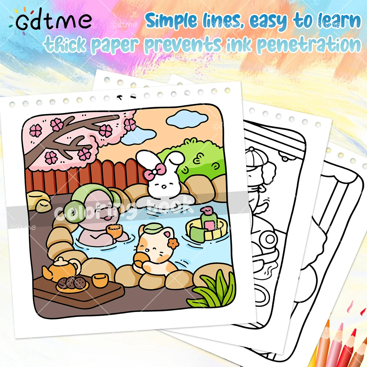 CALM TIMES Malbuch für Erwachsene mit Spiralbindung 24 Seiten zur Entspannung Lehrreiches DIY Mal- und Zeichenbuch – Detail 5