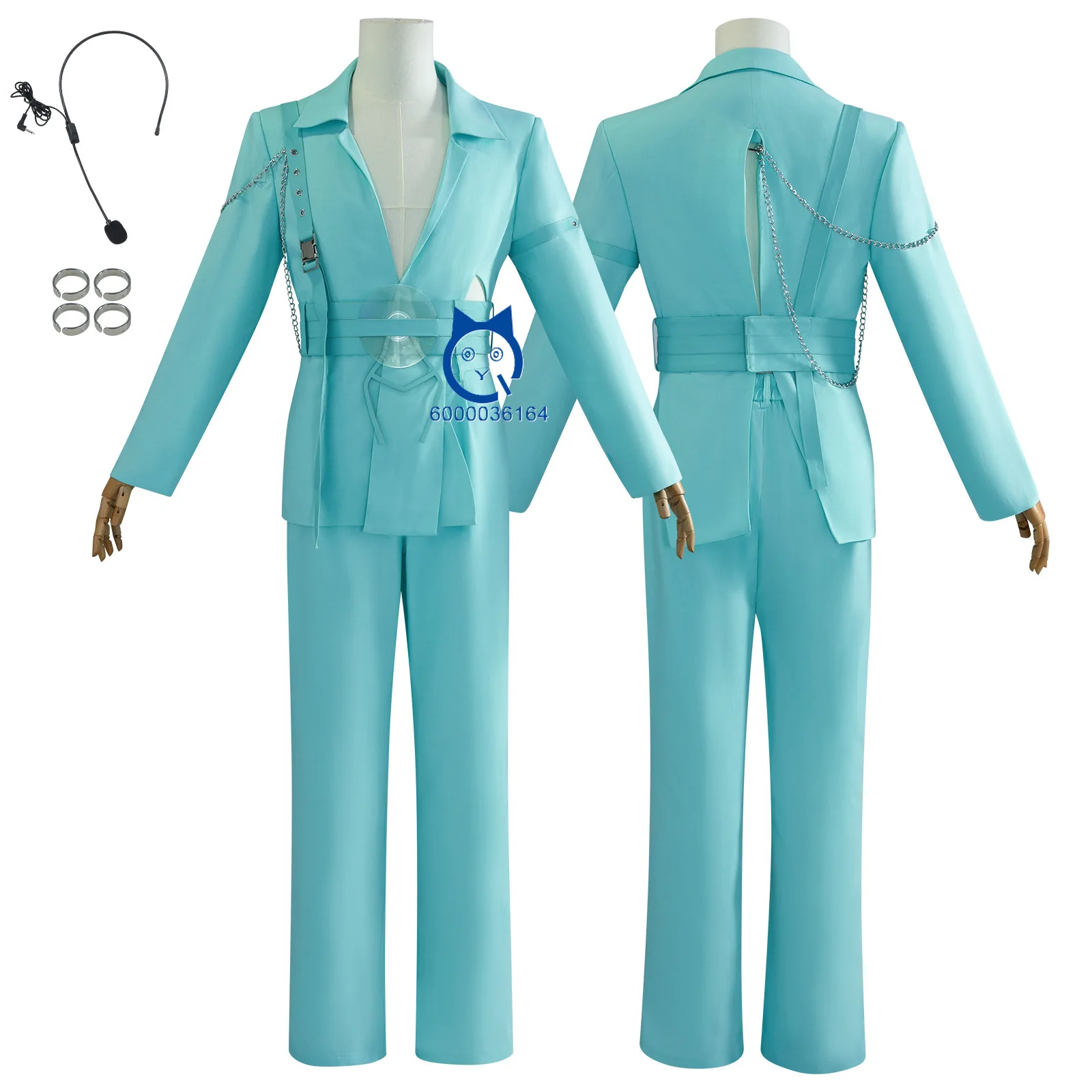 Anime AlienStage R7 Luka Cosplay Kostüm Anime Anzüge Kleidung Rolle Spielen Leistung Uniformen Weiß Blau Halloween Party Comic-Con