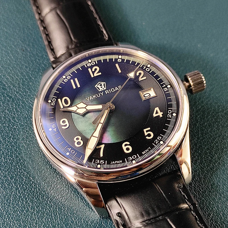 Men\'s Mechanical Watch Mother-of-pearl Dial Waterproof Stainless Steel for Seiko NH35 Relogio Masculino Dropshipping