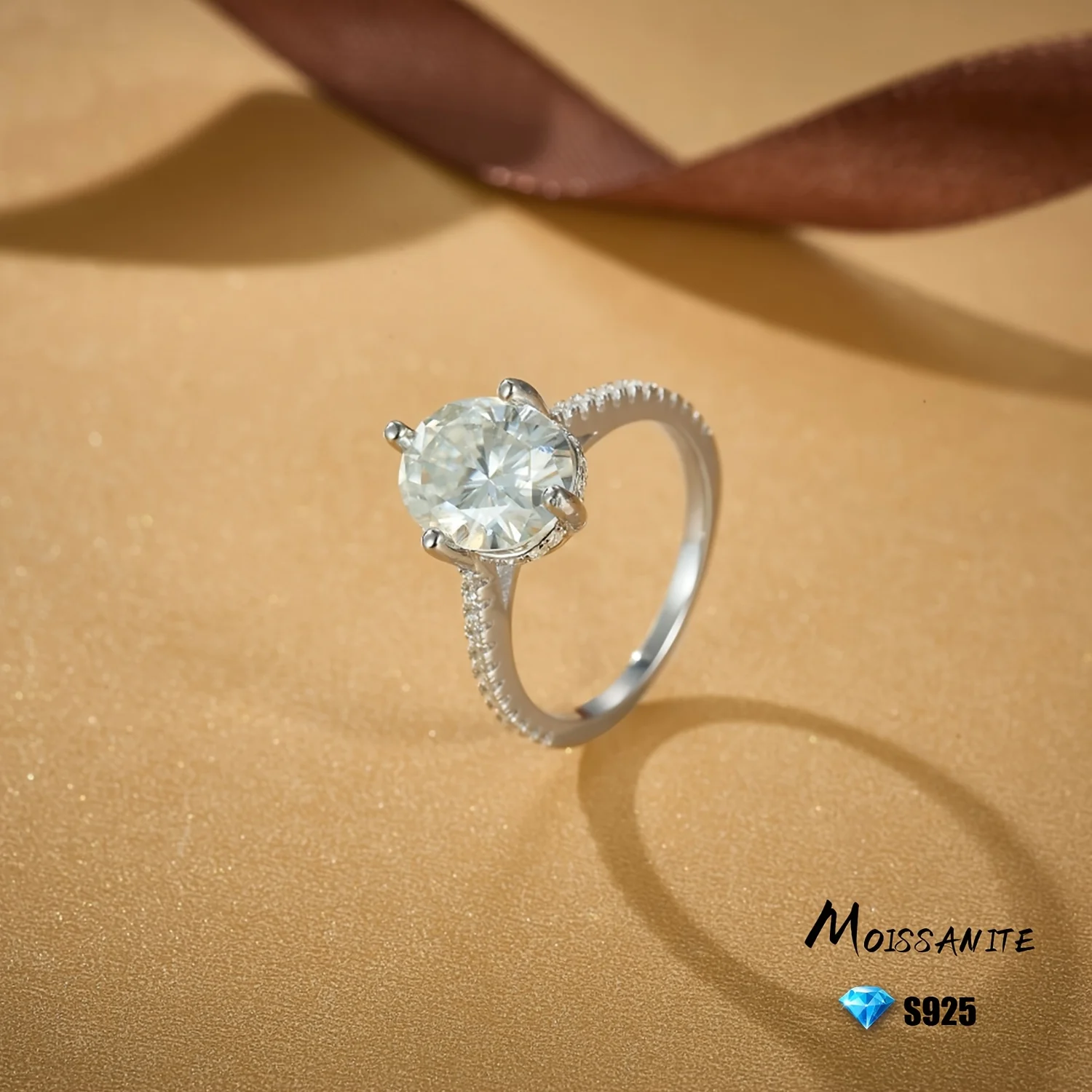 

Кольцо из стерлингового серебра 925 пробы с муассанитом 8*10 мм 3 карата овальное обручальное кольцо с муассанитом модные украшения