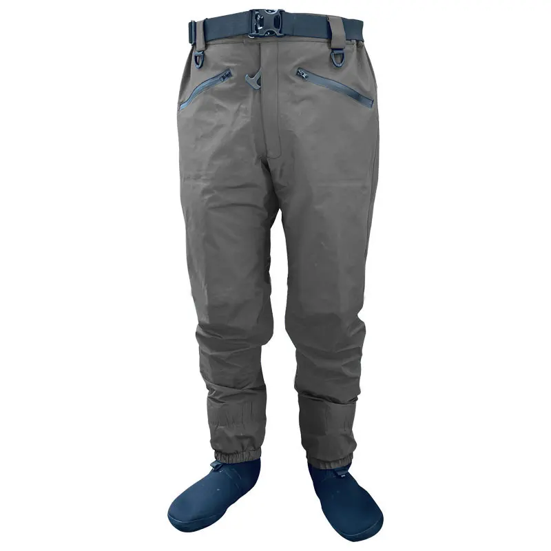 Breathable Stockingfoot Waist Hight Wading Pants 4 Ply Durable Waterproof Waders for Men Fly Fishing Hunting Kayaking Outdoors