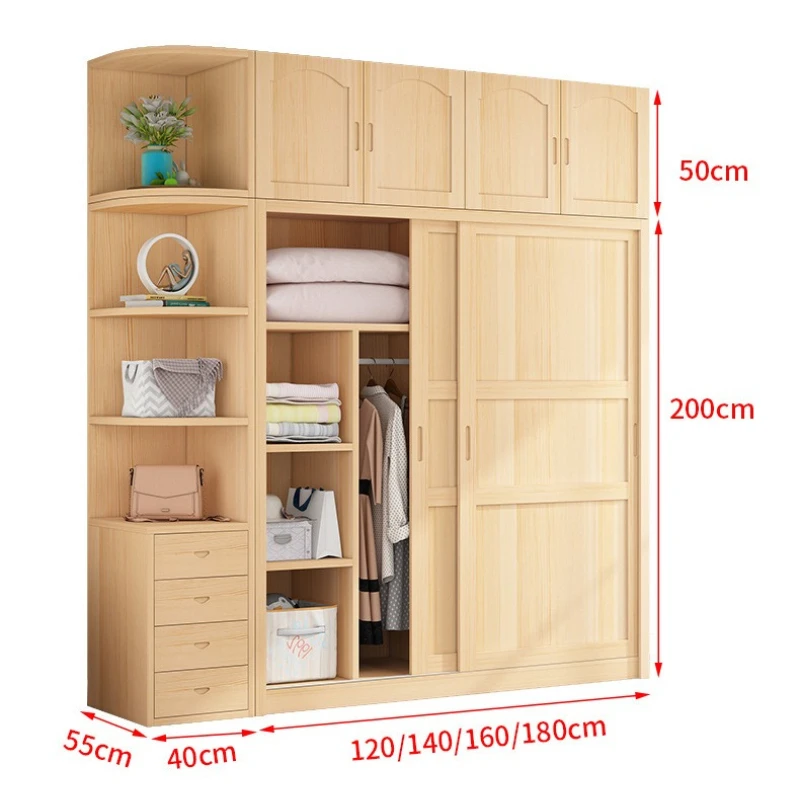 

Легкие роскошные шкафы для спальни, раздвижные квартирные комбинированные шкафы, экологически чистая мебель для дома Шкафы Для Одежды ZY40YG