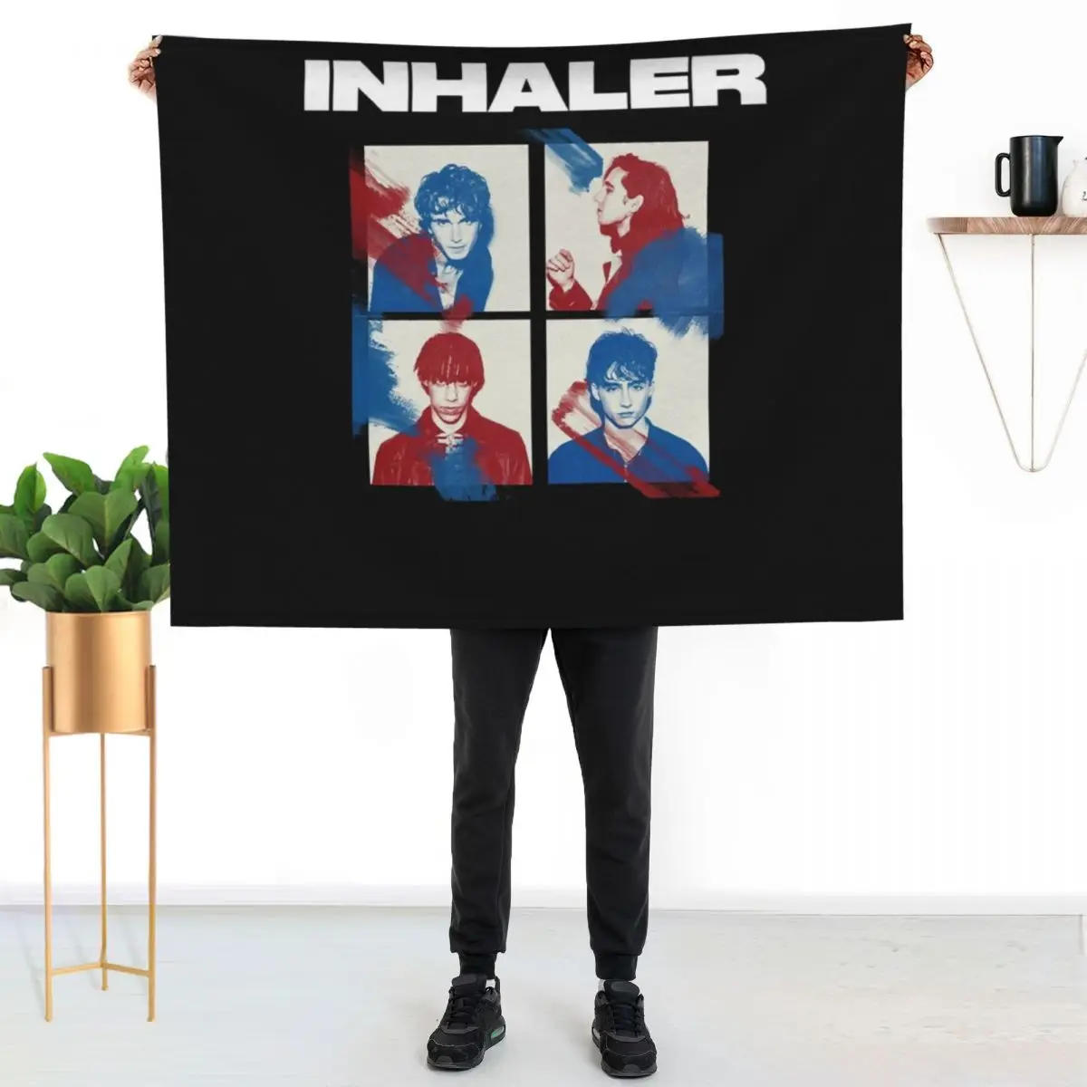 inhaler band, inhaler, band, elijah hewson, indie, josh jenkinson Throw Blanket Bed Fashionable anime Bed covers Thin Blankets