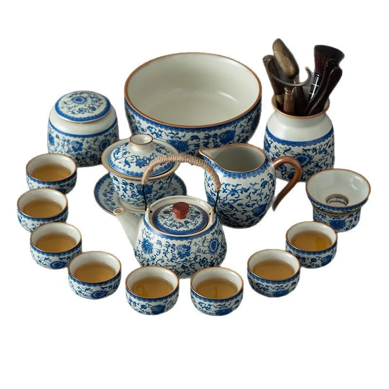 Traditional Portable Tea Set Ceremony Matcha Chinese Gongfu Teapot Tea Set Infuser Mate Cup Tetera Porcelana Tea Set Full - view 5