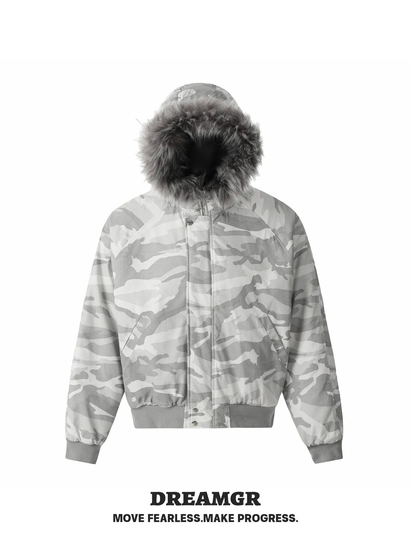 

Американская камуфляжная парка-куртка унисекс, утепленная, зимняя, теплая, хлопковая, с меховым воротником, молодежная мода