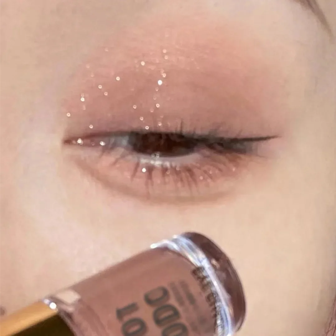 Brown Glitter Liquid Eyeshadow Stick Contour Blush Pigment Fine Shimmer Matte Natural Cheek Milk Coffee Shadow Cream Eye Makeup