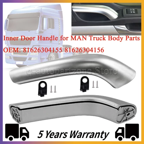 Manija de puerta Interior de coche para piezas de carrocería de camión MAN interior plateado izquierdo derecho 81626304155 81626304156 Para MAN TGX TGS TGL TGM