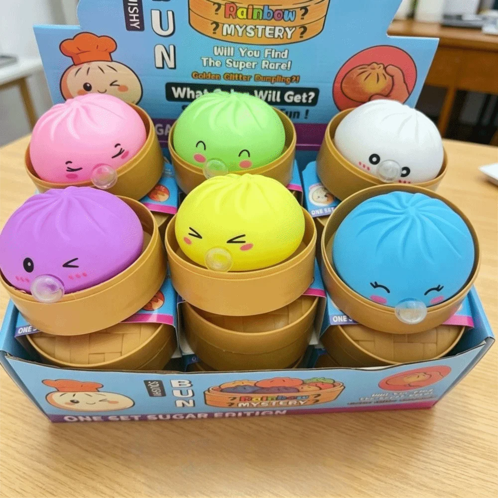 Boys Girls Slow Rebound Spit Bubble Dumpling Cute Soft Pinch Squishy Toys 9cm Colorful Sensory Fidget Ball Children Gifts