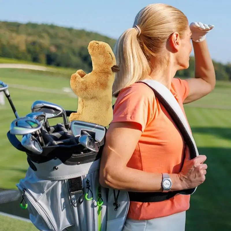 Plush Golf Club Covers Funny Capybara Driver Headcover Golf Club Headcover For Golfer Lover Golf Accessories For Men Extra Club