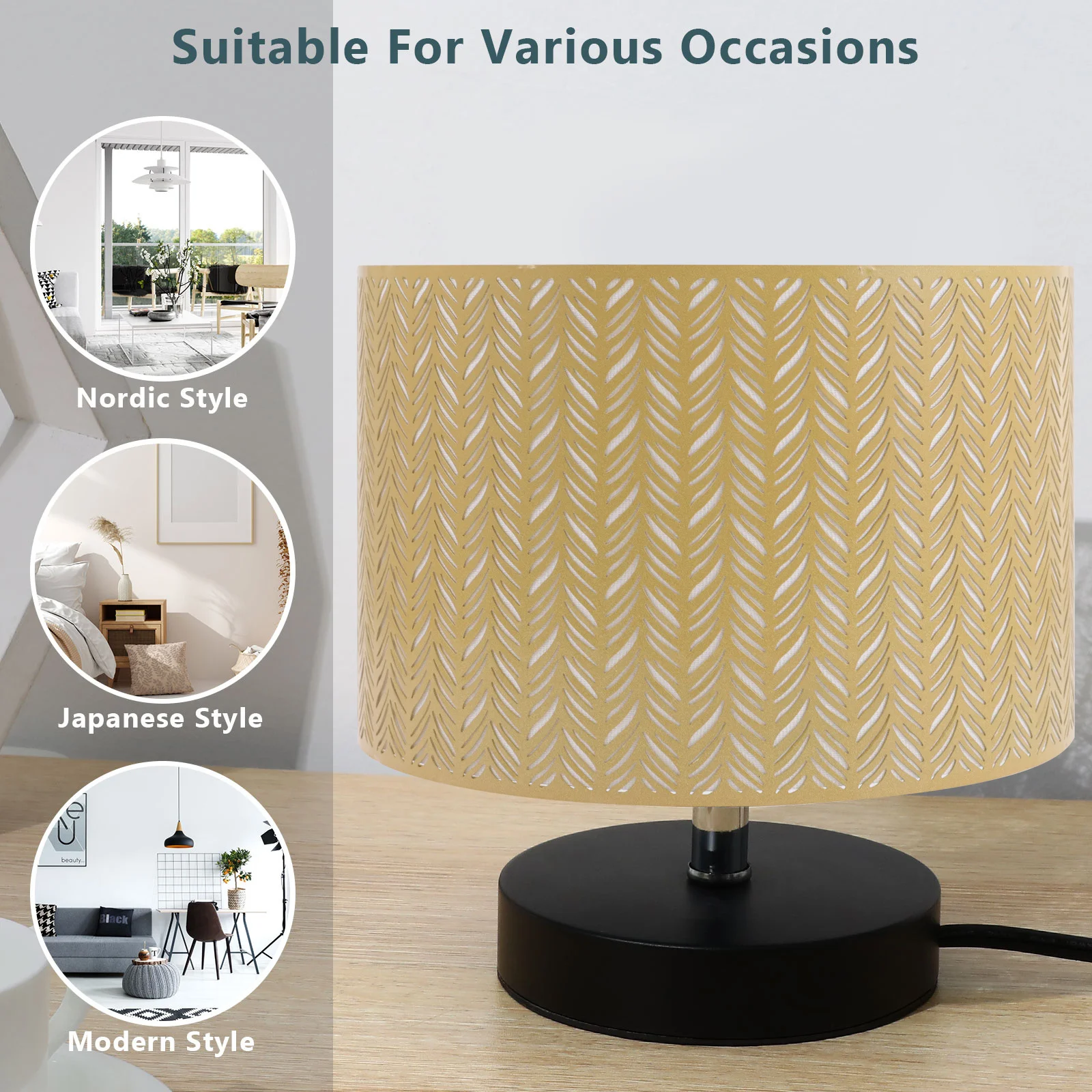 

Iron Lampshade Hollow Leaf Pattern Desk Table Light Shade Protector Metal Lamp Shades Indoor Lighting Accessories Sturdy Durable