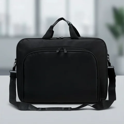 15.6 Inch 17 In Laptop Bag Business Portable Nylon Computer Handbags Laptop Shoulder Handbag Zipper Shoulder Simple Style