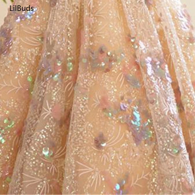 2024 Children Evening Dress for Girls 1-12 Years Kids Birthday Party Formal Lace Vintage dress Fluffy Ball Gown Wedding Prom
