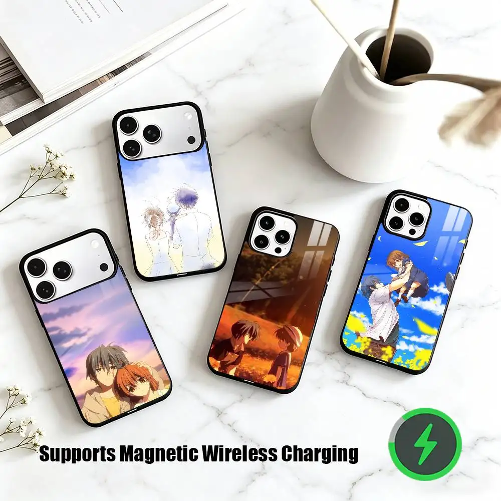 

C-CLANNAD Anime Print Phone Case For iPhone17,16,15,14,13,12,11 Plus,Pro Allows magnetic wireless charging