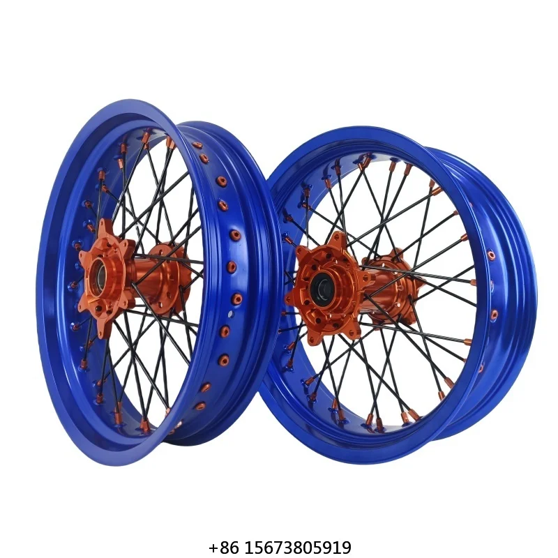 

Комплект колес для супермото EXC SXF, передние и задние, 17*3.5, 17*4.25, 17*4.5, 17*5.0, из алюминиевого сплава 7075, обода для супермотарда