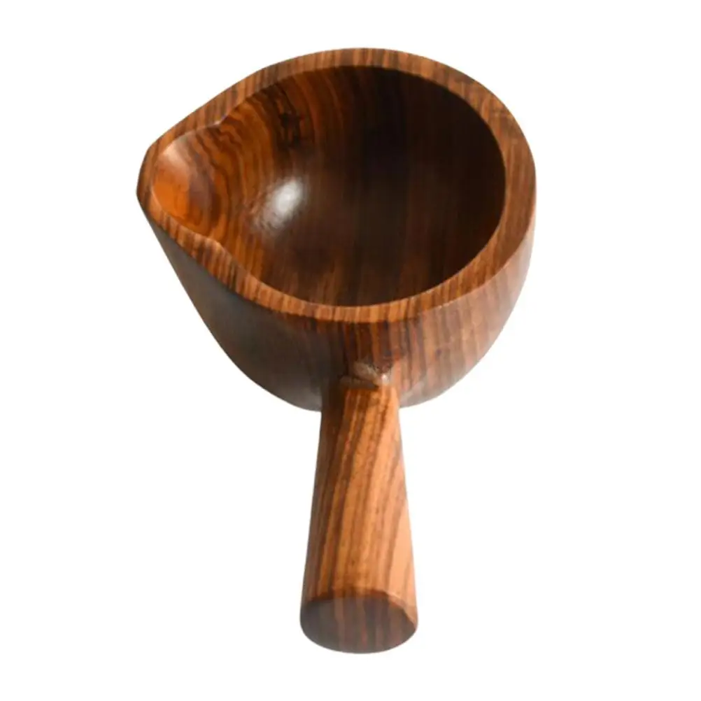 Piatto per salsa in legno Ciotola per condimenti Piatto aromatico con manico per cibo Dessert Condimenti alla frutta Servire piccoli piatti Design elegante