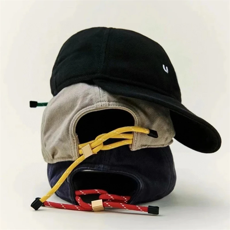 Czapka z daszkiem ze sznurowaniem i haftem K 956239   Kapelusz unisex z literą 2024, nowe kobiety, mężczyźni, moda, kobiece, sportowe daszki, czapki Snapback