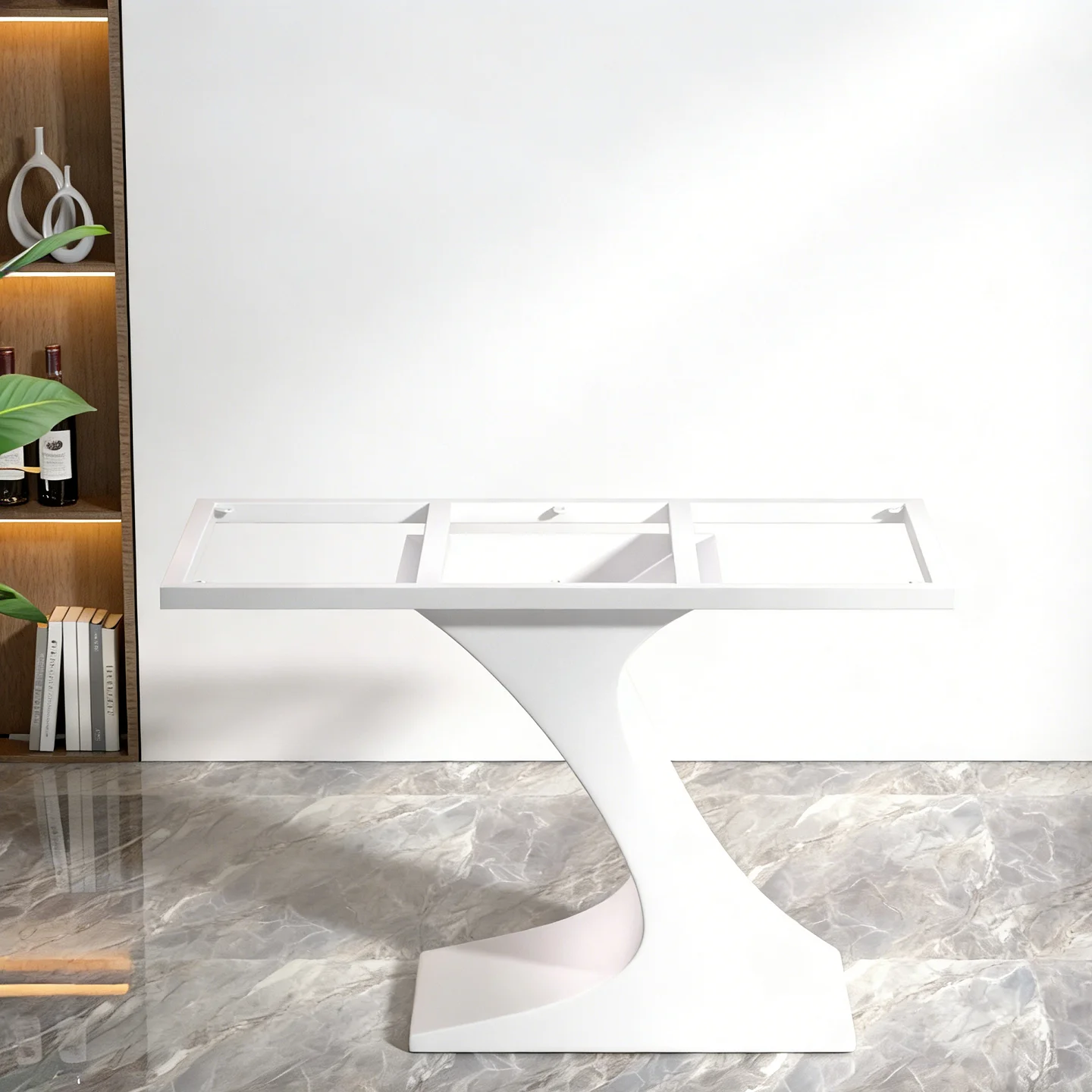

Simple light luxury rock slab dining table feet tea table foot bracket furniture table leg bracket desk rack custom support