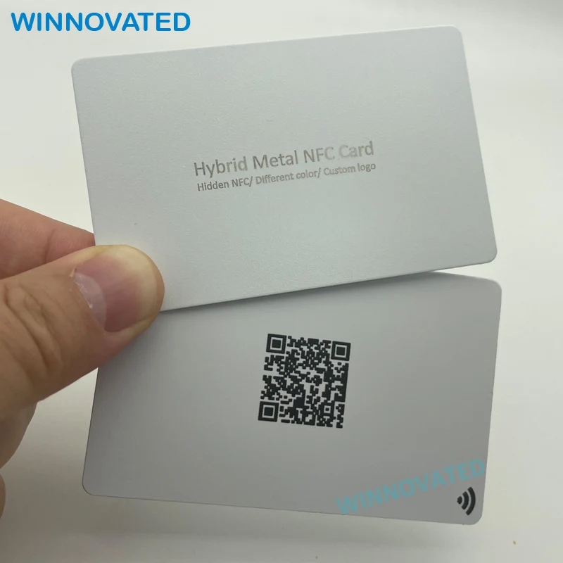 Customized product Blank Stainless Steel NFC Metal Business Card RFID Chip Key Card for Hotel - Image 3