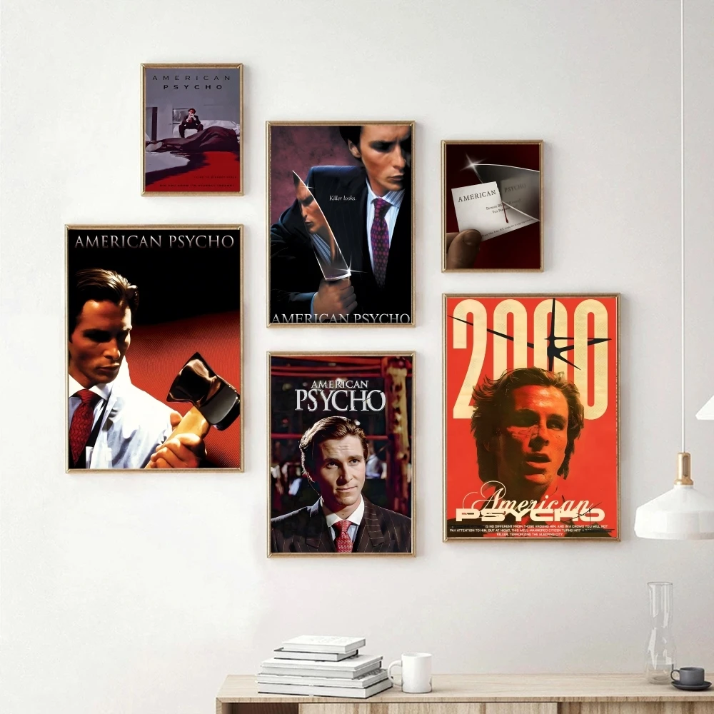 Movie A-American Psycho Poster Premium Crease Waterproof Aesthetic Wall Art Designed For Living Room Bedroom Home Decoration