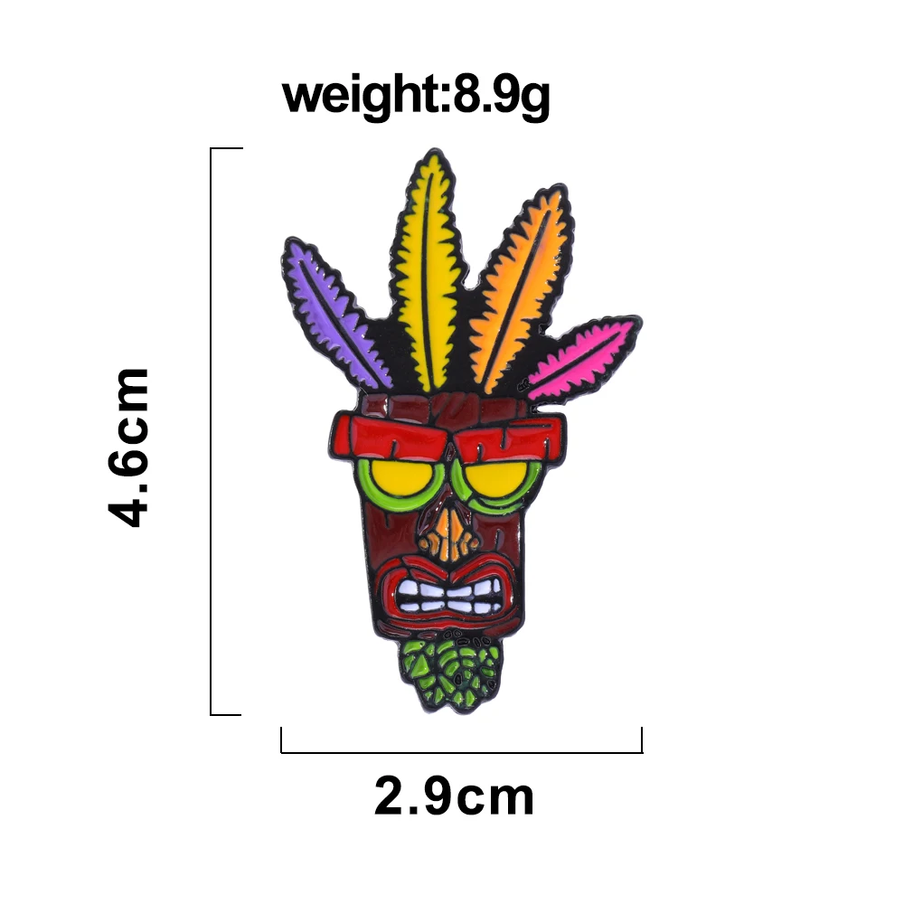 Exquisite Gaming Cable Guys - Aku Crash Bandicoot Pins Colorful Enamel Characters Souvenir Collection Brooches