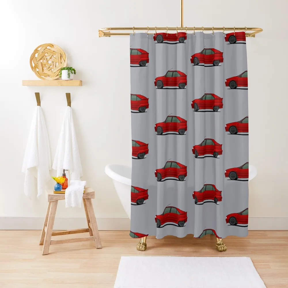 

Cit.roen BX 16V Phase 2 - Single Illustration - Red Shower Curtain For Bathroom Shower For Bathroom Curtain