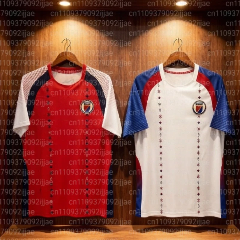 

Футбольная футболка для родителей и детей 2026 с 3D-печатью, форма национальной сборной Гаити, быстросохнущая, для взрослых и детей