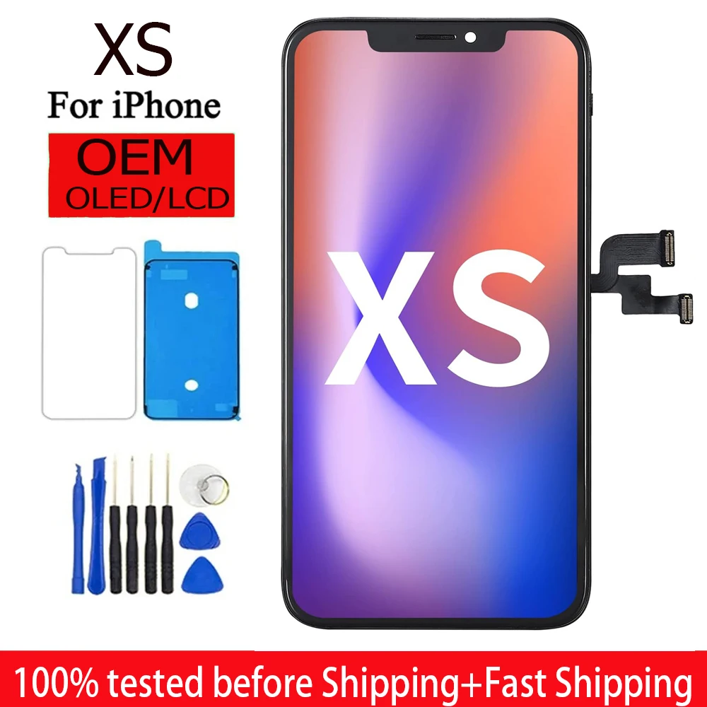 OLED Pantalla dla IPhone XS wyświetlacz LCD ekran dotykowy wymiana Digitizer zgromadzenie XS wyświetlacz LCD A2097 A1920 A2100 A2098